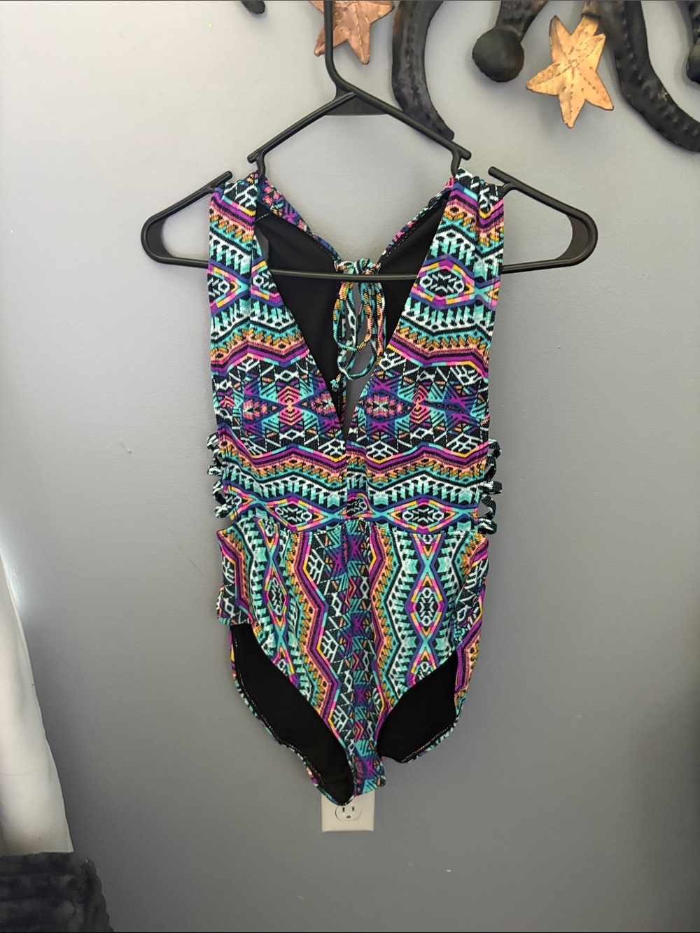 Girls' Multicolor Pattern One-Piece Swimsuit - Kids Swim